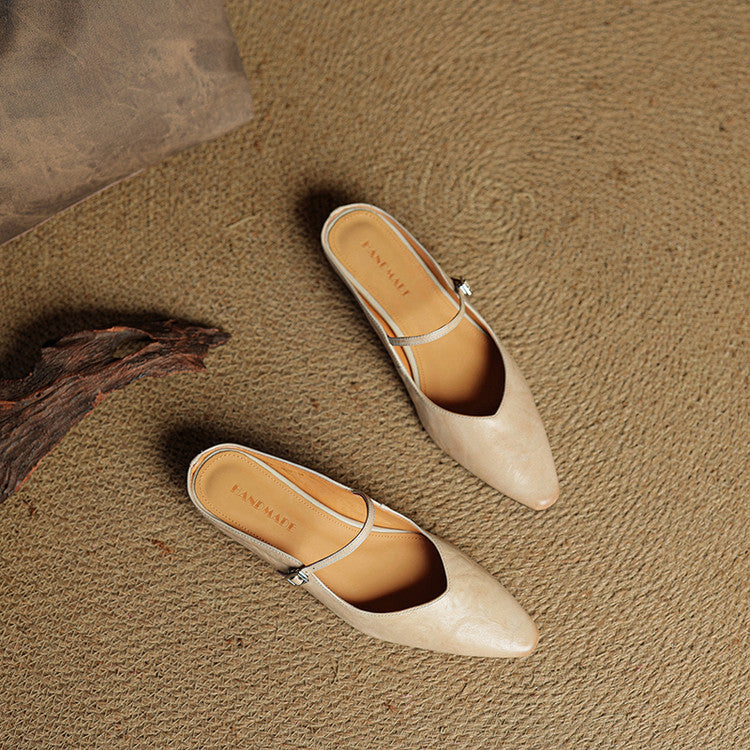 HARPER | Pointed-toe mules with buckle strap
