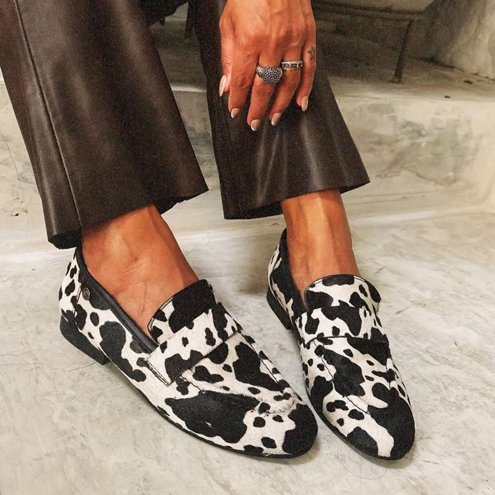 QUINN | Animal print loafers with bold pattern