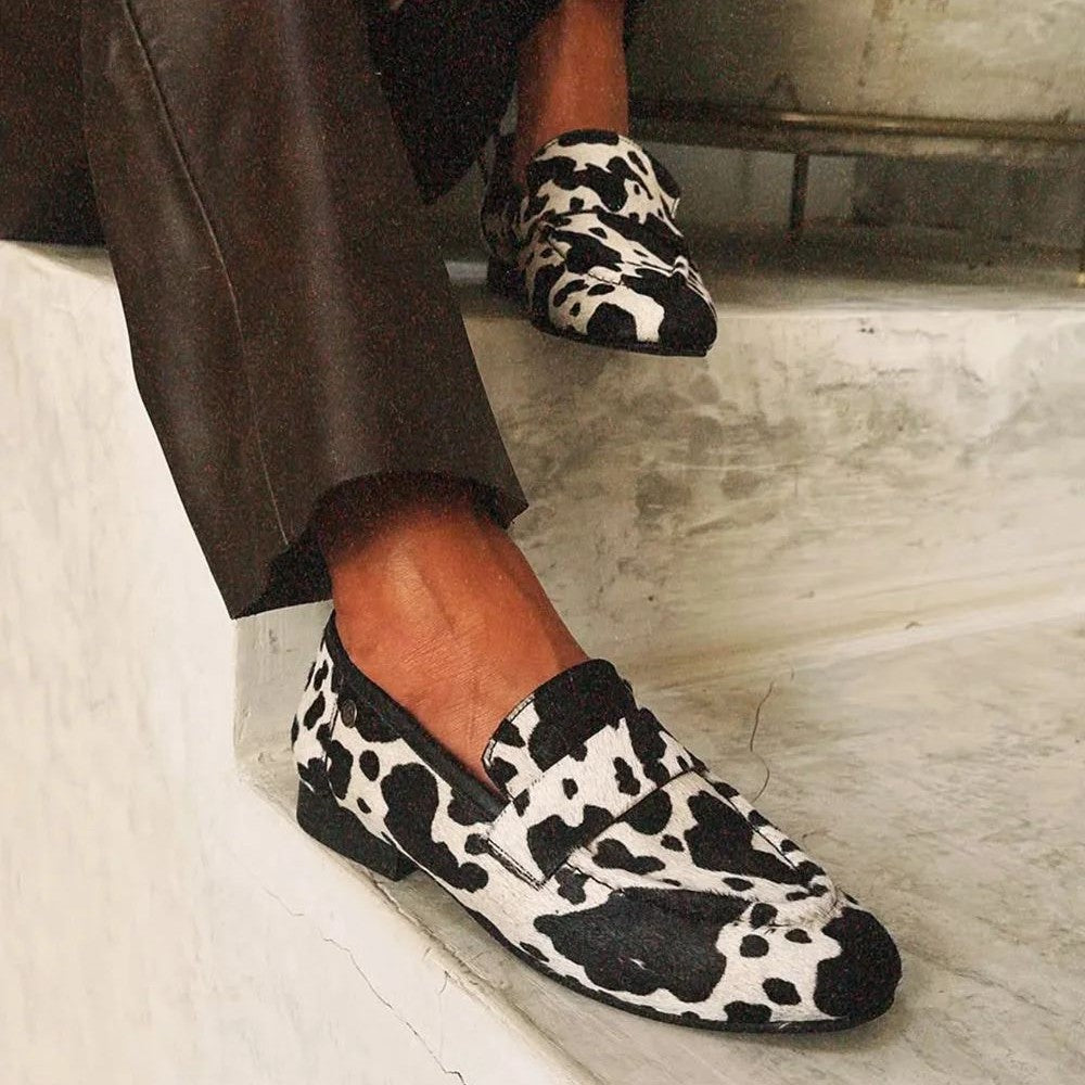 QUINN | Animal print loafers with bold pattern