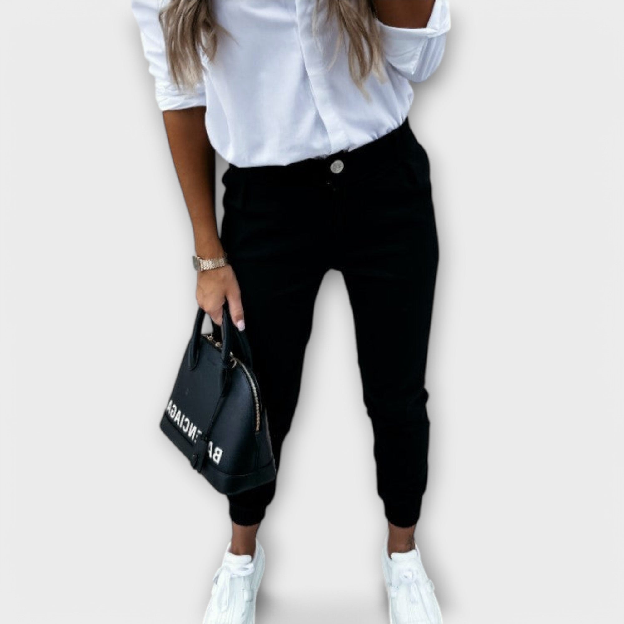 MELANIA | Stretch pants with soft-touch fabric