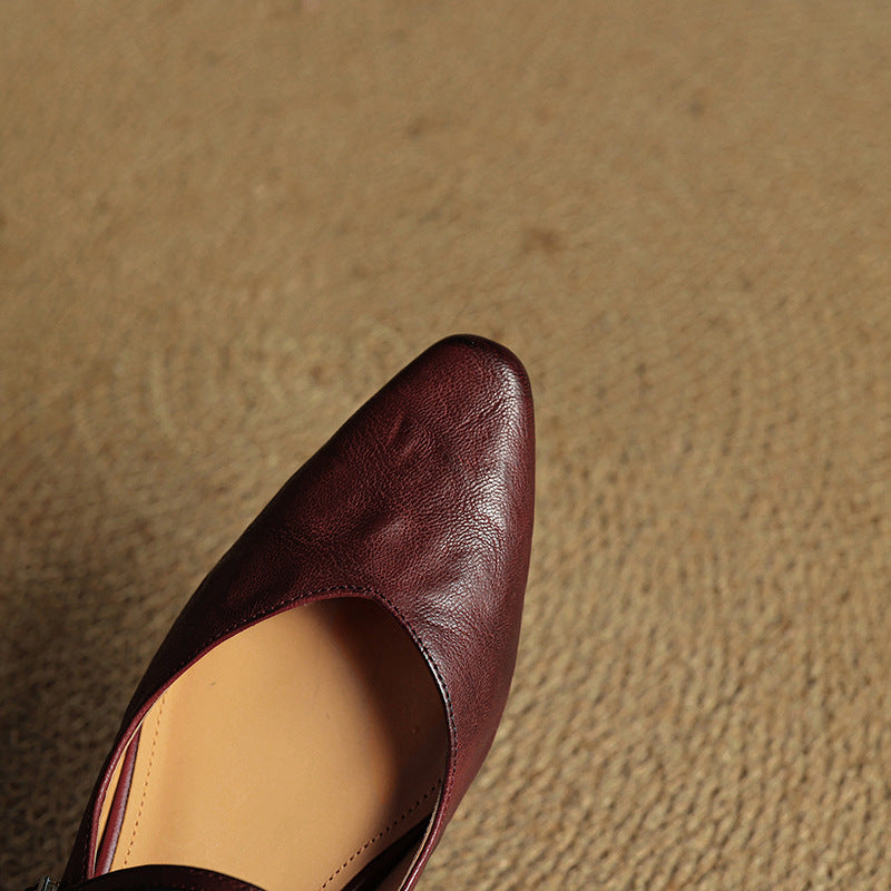 HARPER | Pointed-toe mules with buckle strap