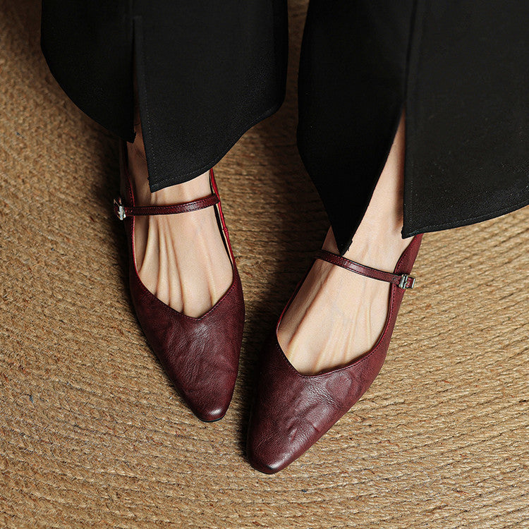 HARPER | Pointed-toe mules with buckle strap