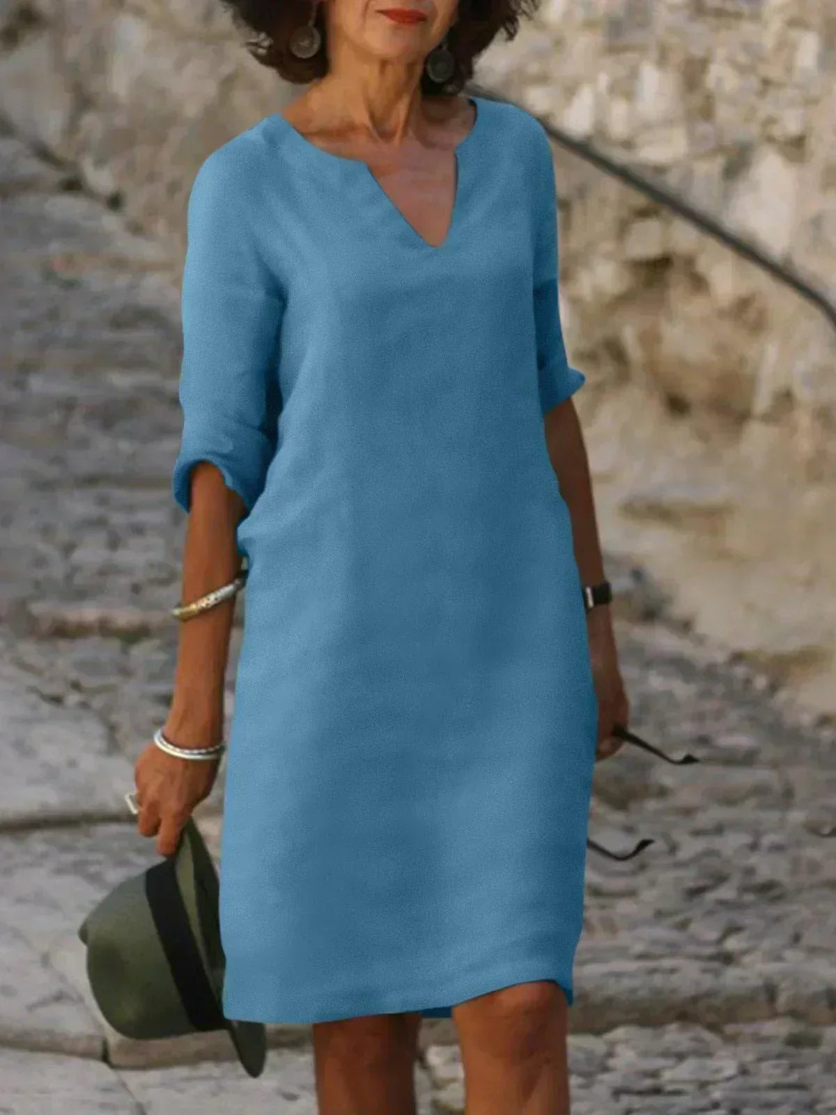 AMELIA | Midi dress with softly shaped waist
