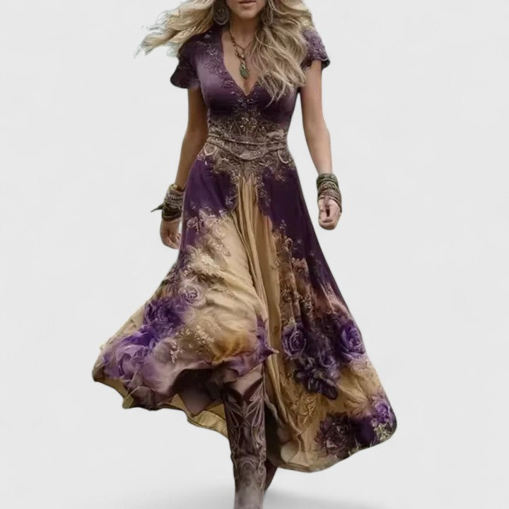 LAURENYSSA | Sleeveless dress with floral embroidery