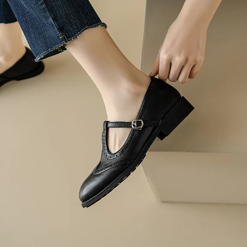 MILA | T-strap Mary Janes with block heel