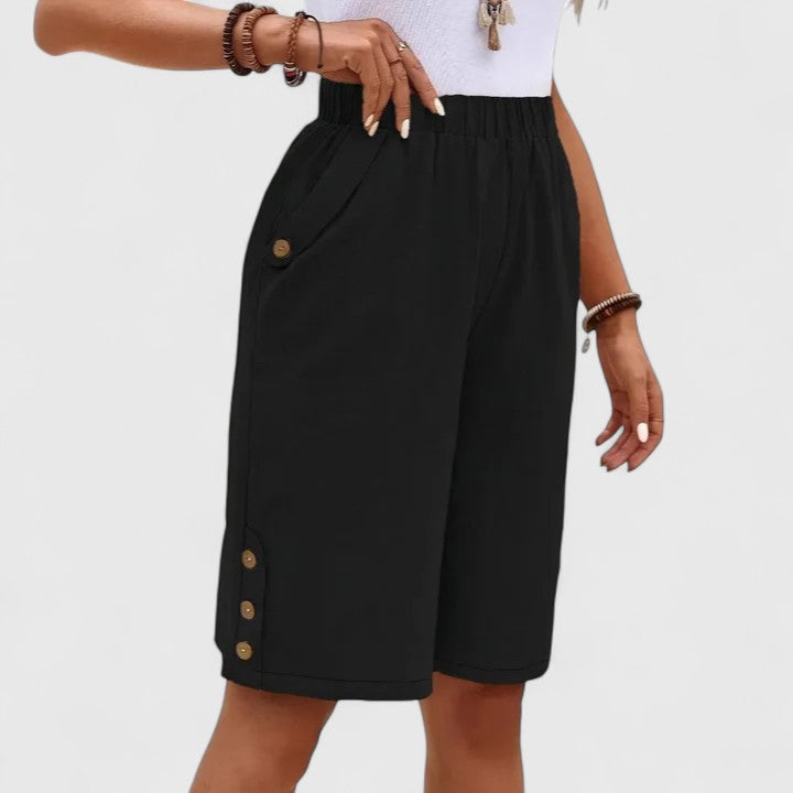 DENISE | Everyday high-rise shorts with relaxed fit