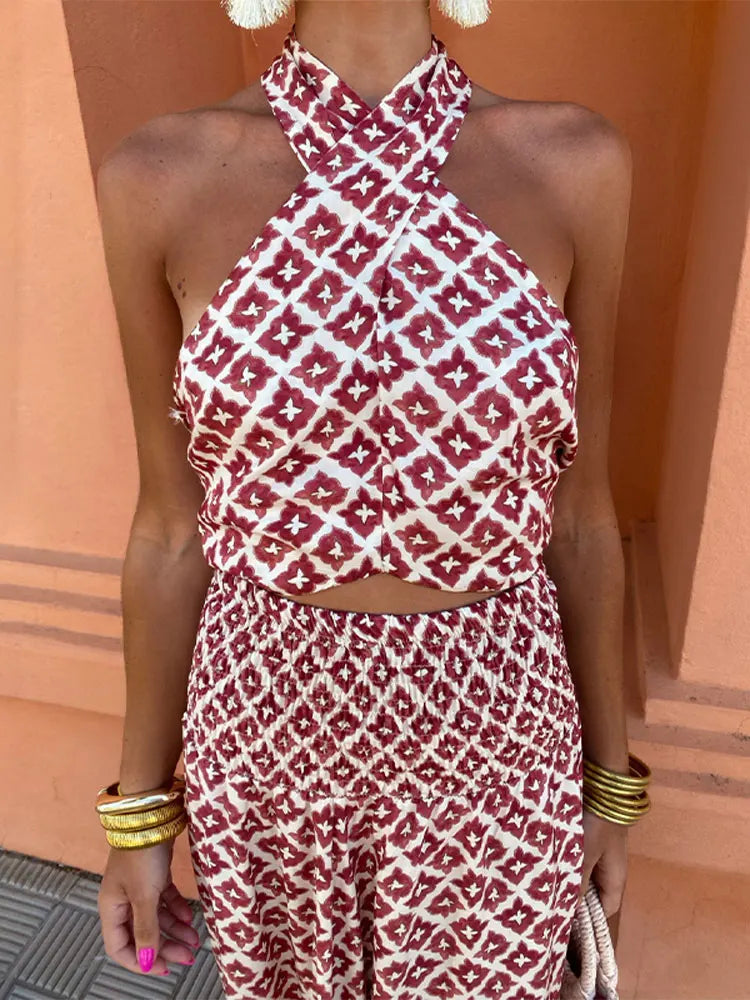 ELSA | Off-shoulder top and ruffled skirt set