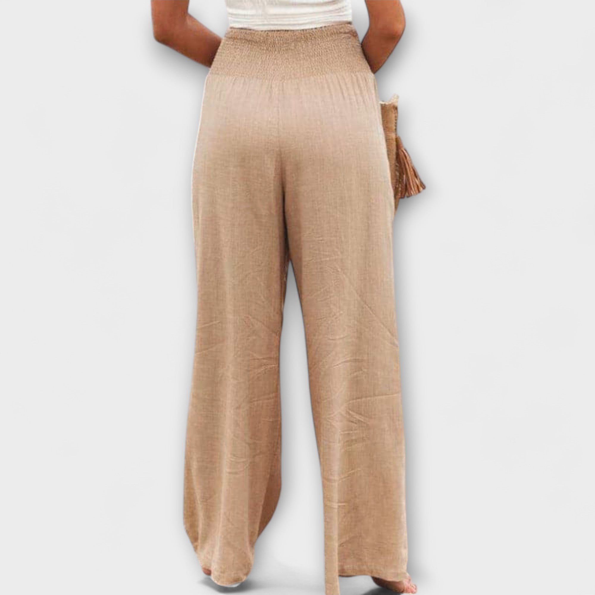 THEARYA | Wide-leg pants in soft-touch fabric