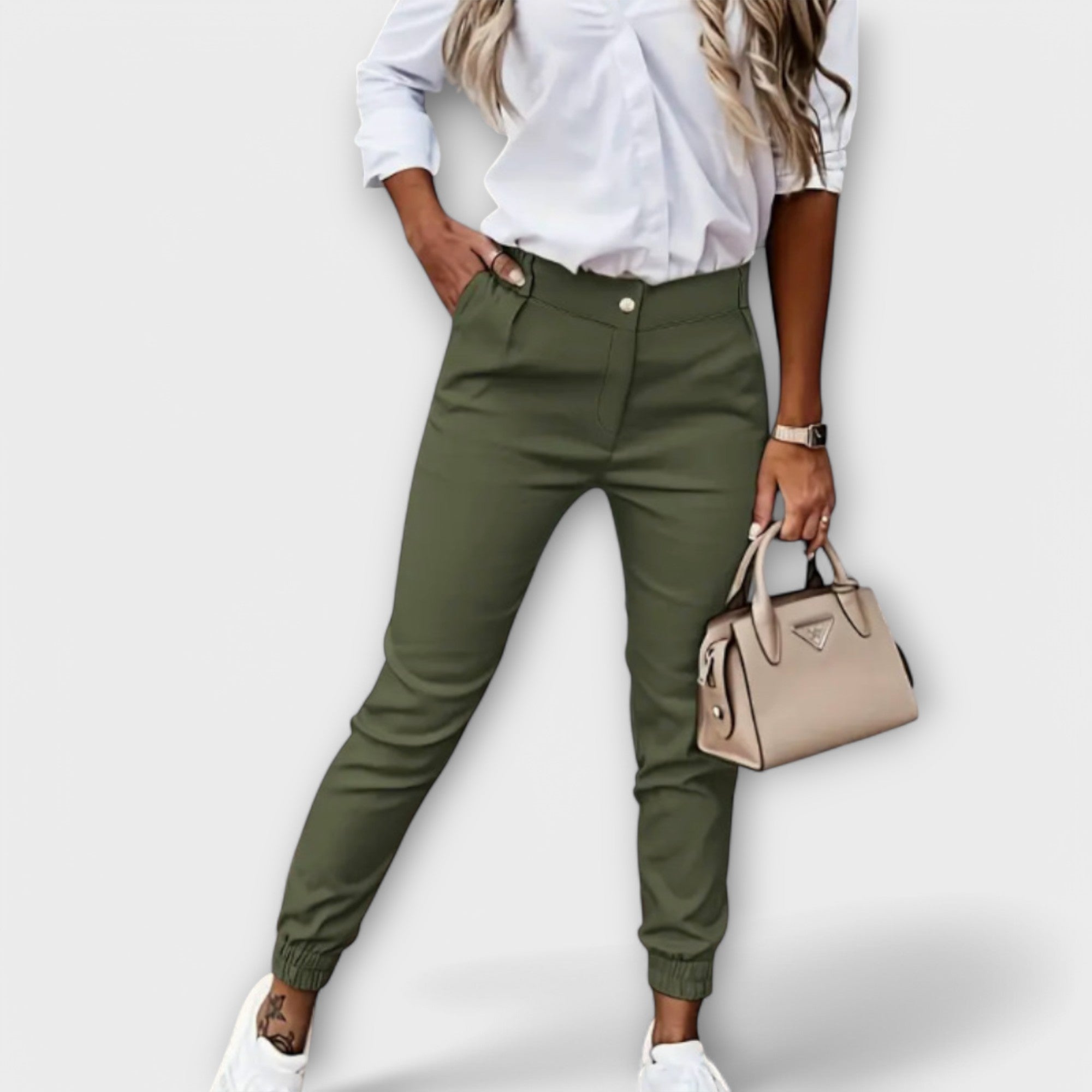 MELANIA | Stretch pants with soft-touch fabric