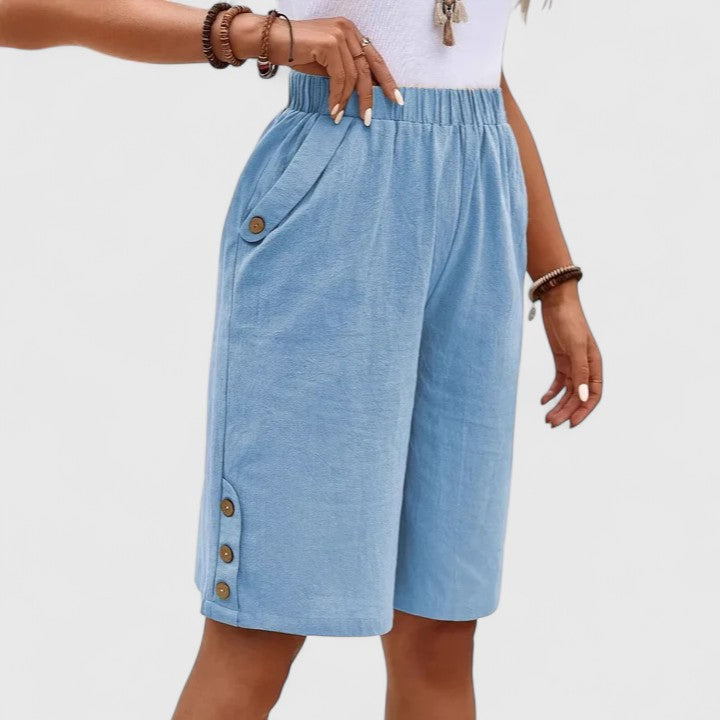 DENISE | Everyday high-rise shorts with relaxed fit