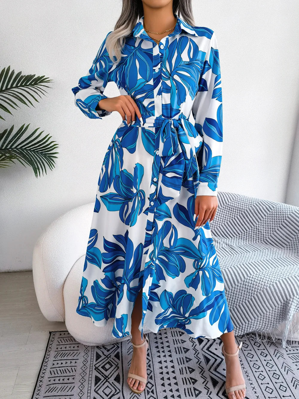 JASMINE | Floral shirt-dress for summer days