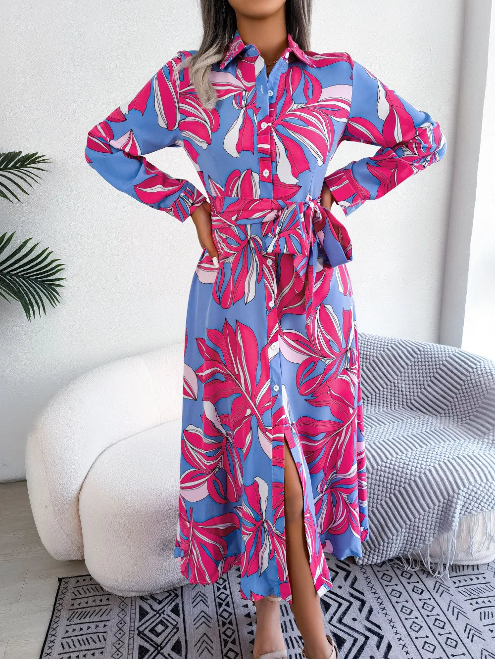 JASMINE | Floral shirt-dress for summer days