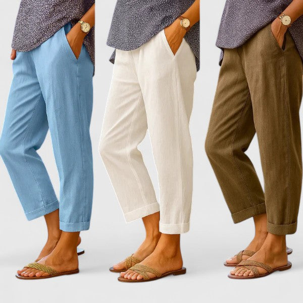 BELLE | Relaxed straight-leg pants with side pockets