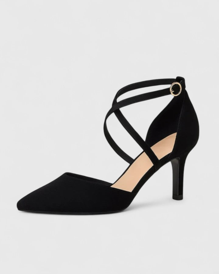 VEYLAH | Pointed-toe heels with ankle strap