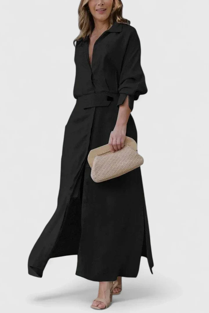 MONIQUE | Flowy maxi dress with V-neck
