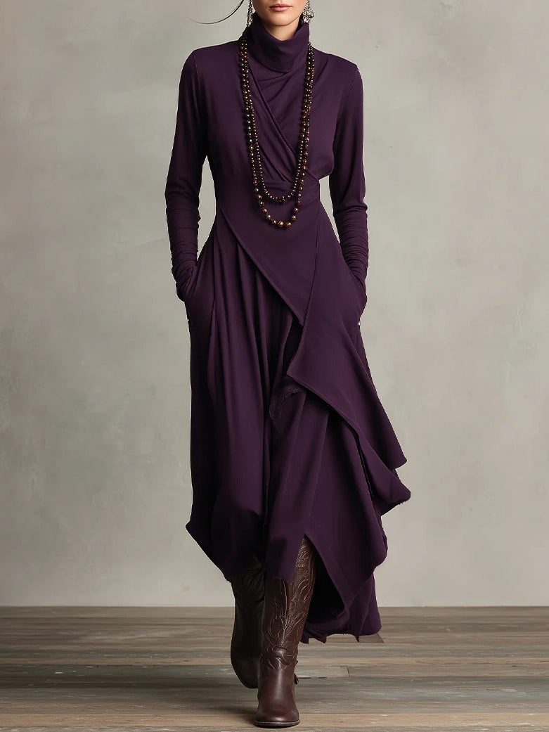 KEIRAE | Flowy maxi dress with high neckline