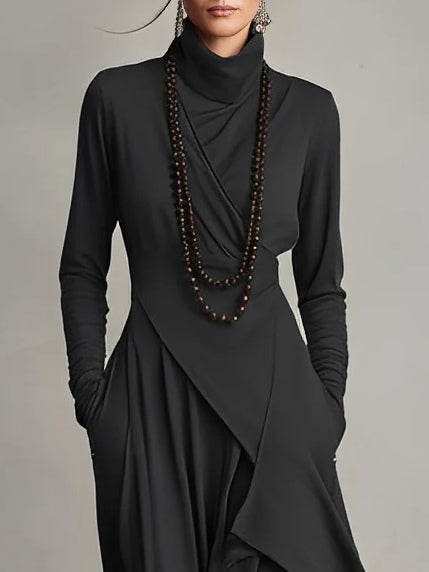 KEIRAE | Flowy maxi dress with high neckline