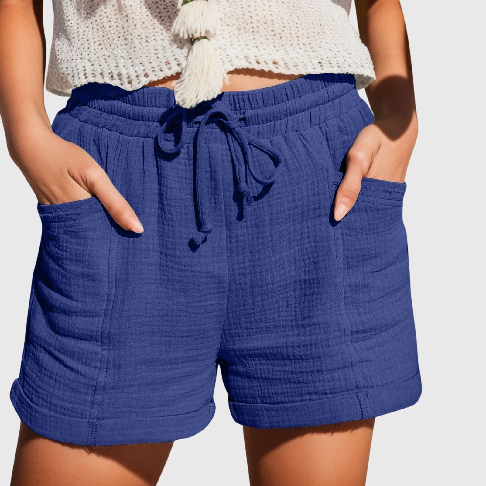 MAYA | Relaxed wide-leg shorts with drawstring waist