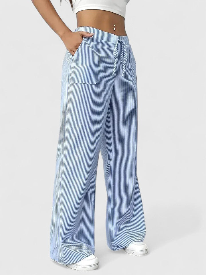TATIENNE | Relaxed wide-leg pants with drawstring waist