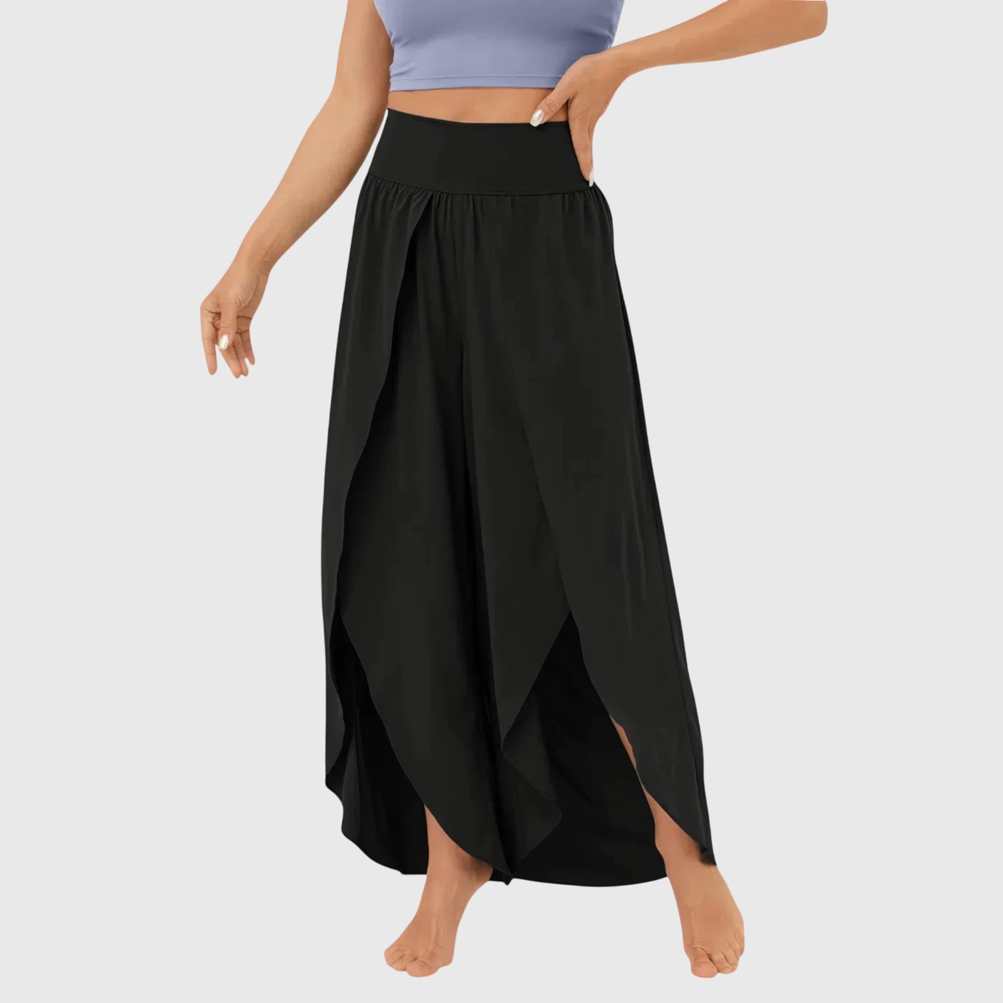 SKYLAR | Relaxed wide-leg pants with built-in shorts