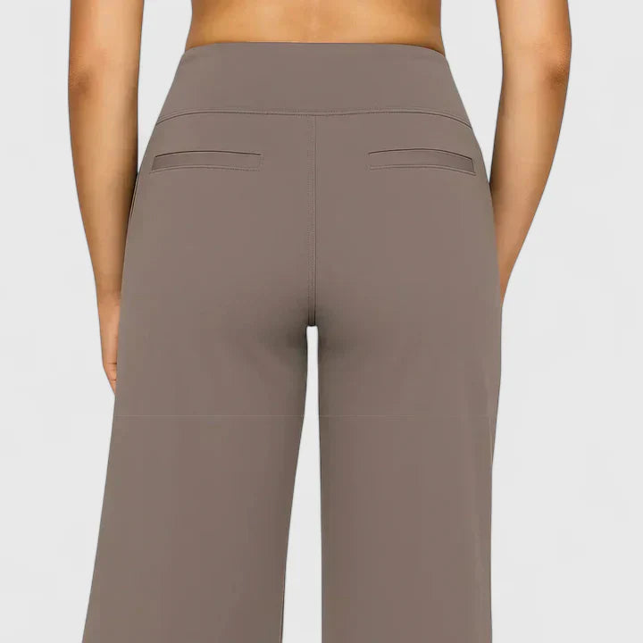 AME | Relaxed straight-leg pants with elastic waist