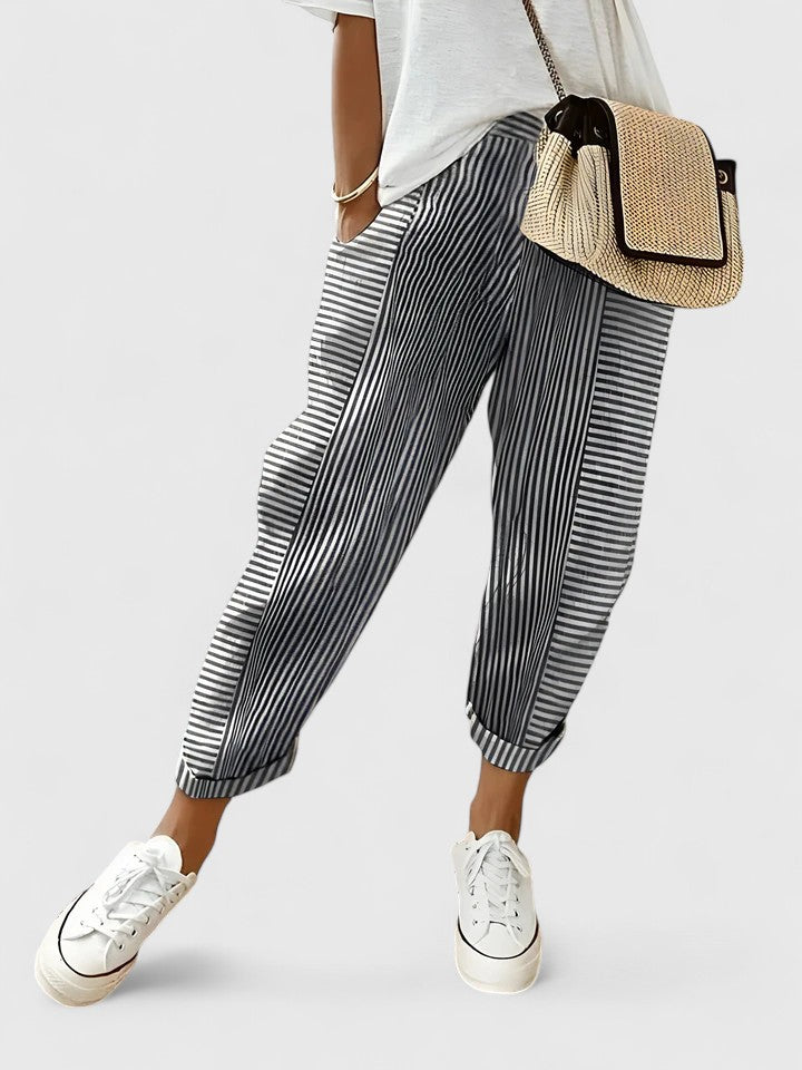 ELVIRA | Soft-touch pants with stretch waistband