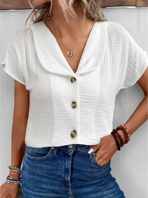 CASIA | Soft-touch button-down blouse