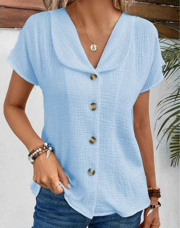 CASIA | Soft-touch button-down blouse