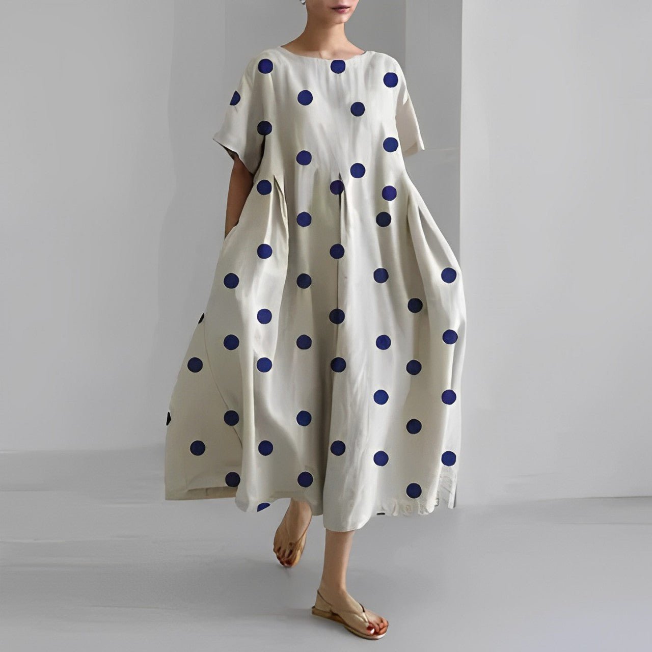 CLAIRE | Floral midi dress with bohemian print