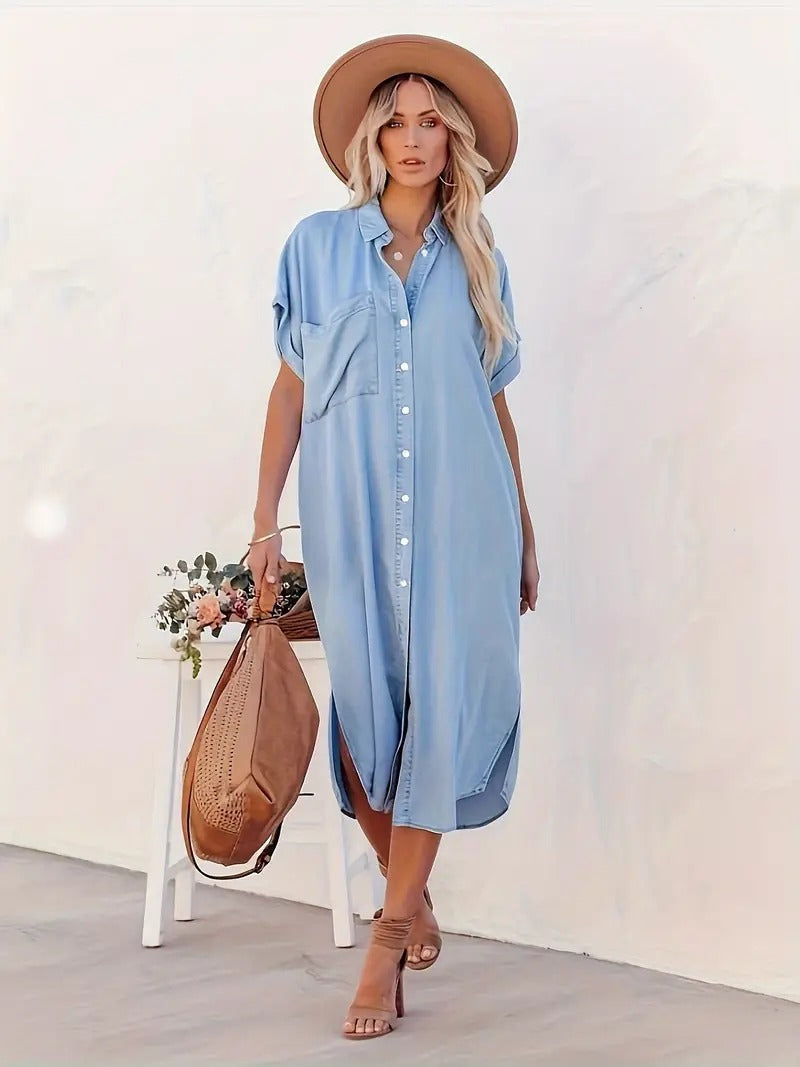 SAVANNAH | Shirt dress with side pockets
