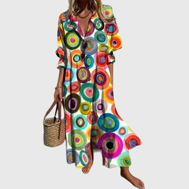 ZARIAH | Flowy bohemian dress with relaxed silhouette