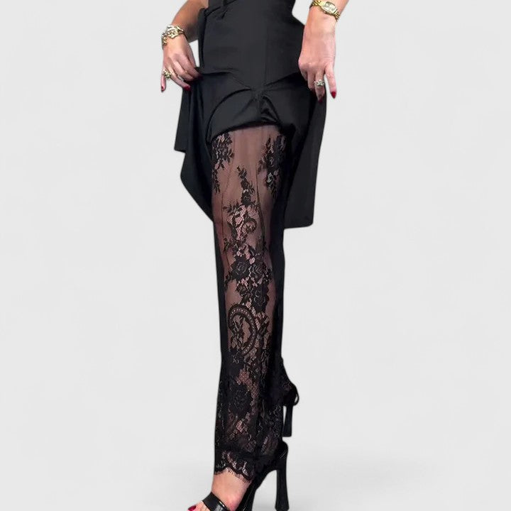 MADONNA | Relaxed wide-leg pants with lace detail