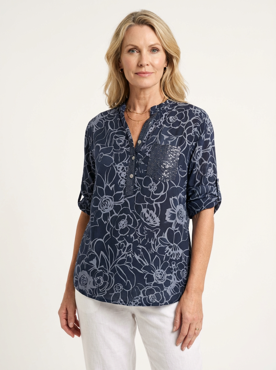 ROWELLA | Relaxed blouse with floral print