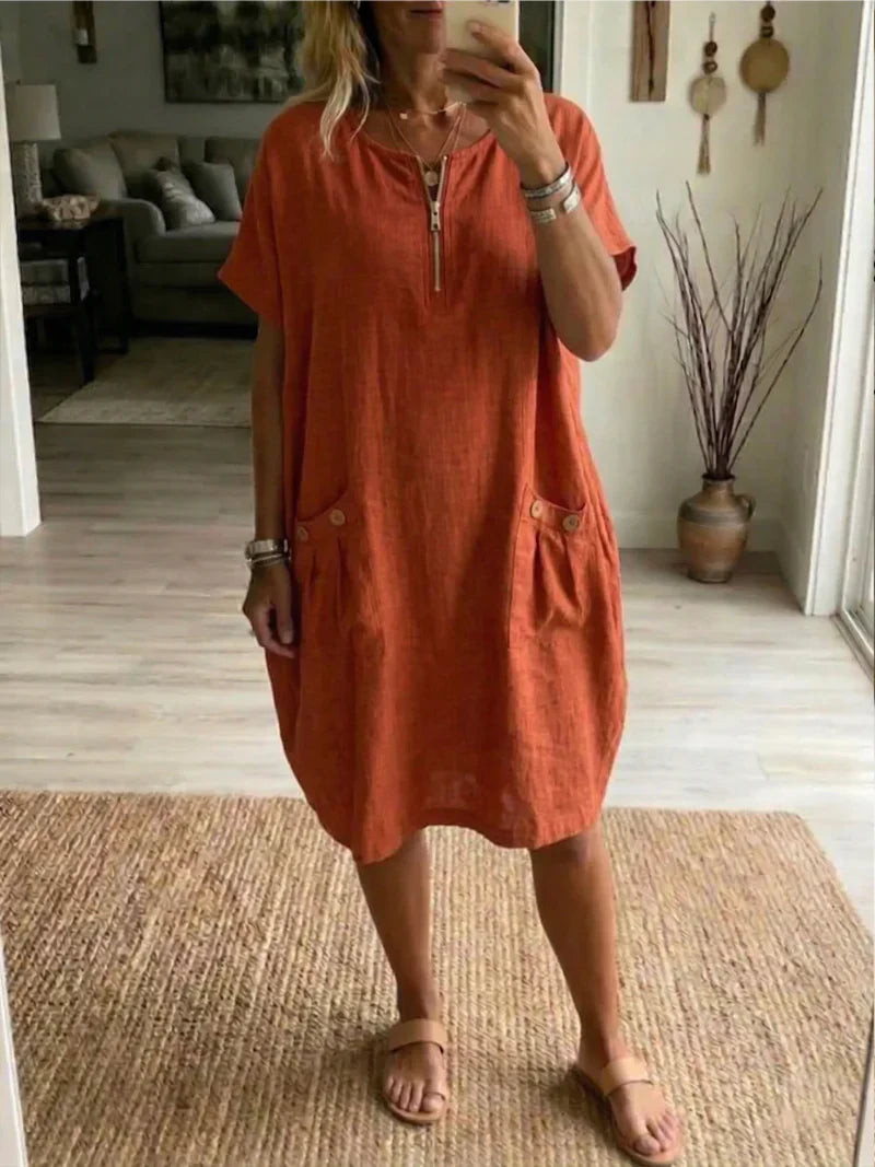 PASCALE | Zip-front maxi dress for everyday wear