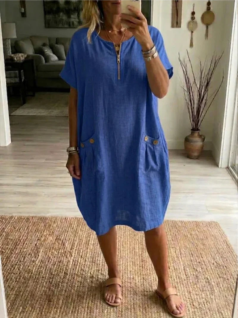 PASCALE | Zip-front maxi dress for everyday wear