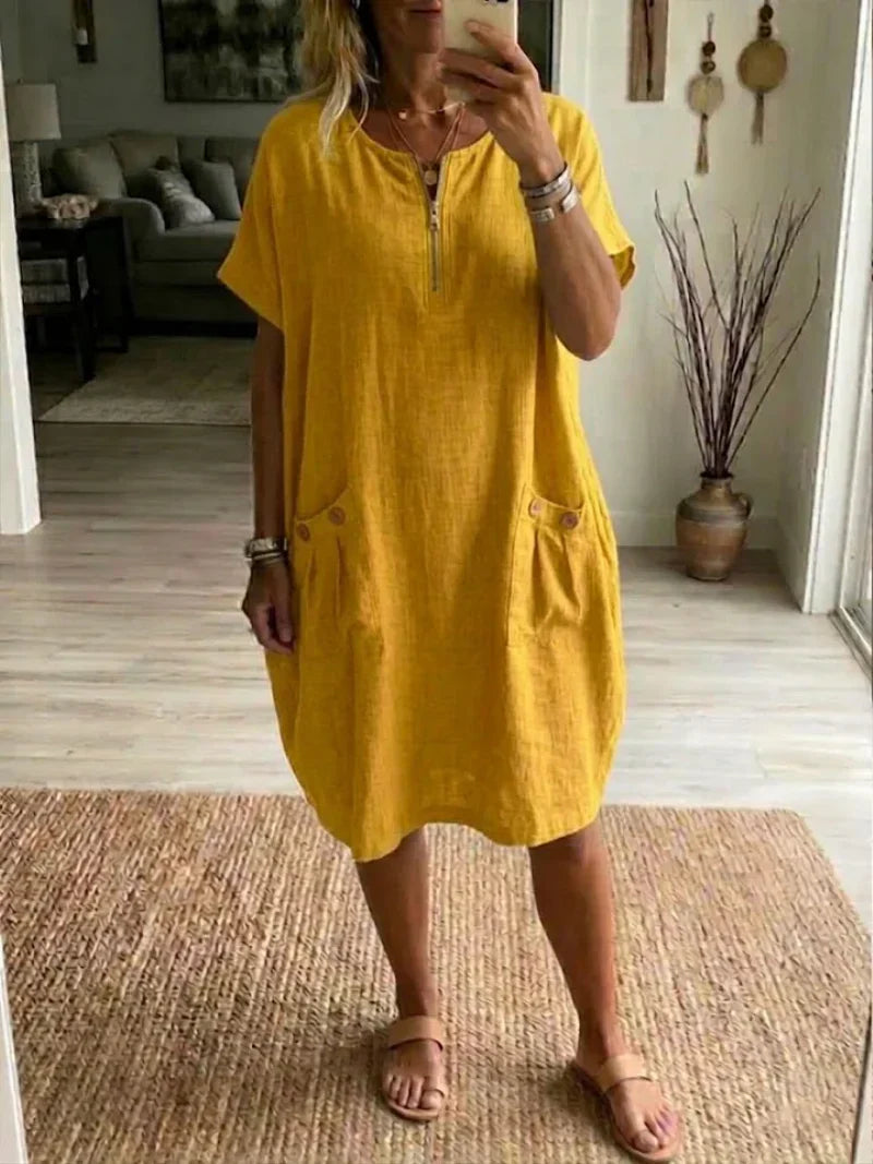 PASCALE | Zip-front maxi dress for everyday wear