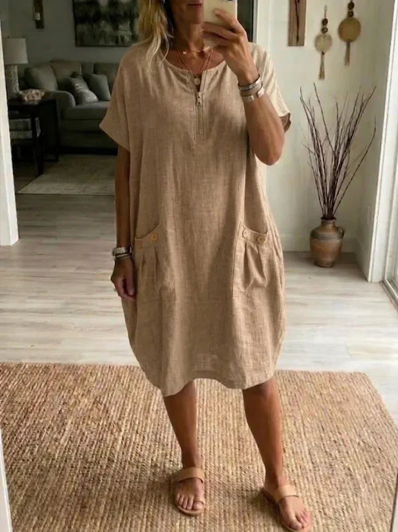 PASCALE | Zip-front maxi dress for everyday wear
