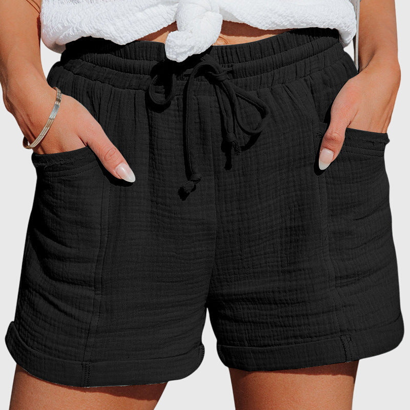 MAYA | Relaxed wide-leg shorts with drawstring waist