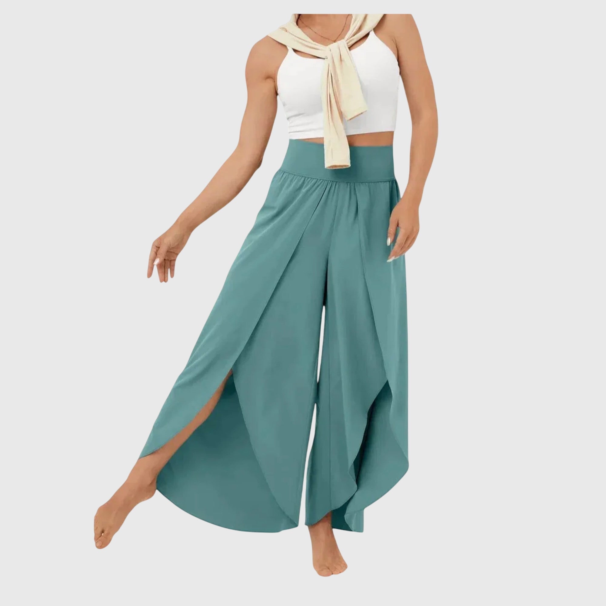 SKYLAR | Relaxed wide-leg pants with built-in shorts