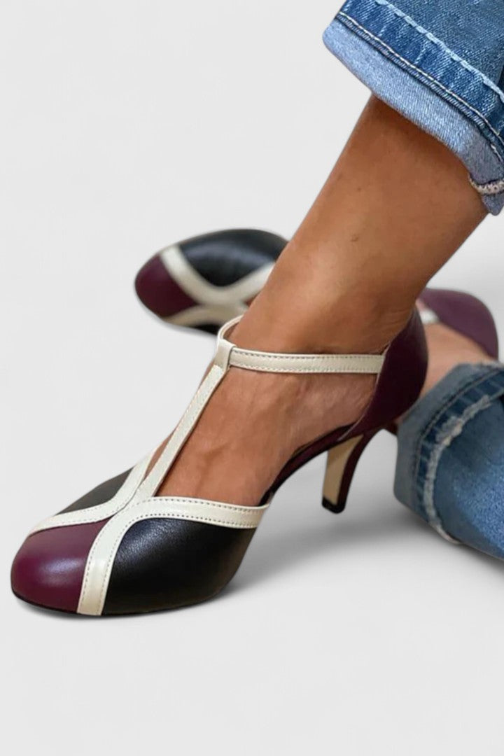 TAZARIAH | Refined T-strap heels with stable support
