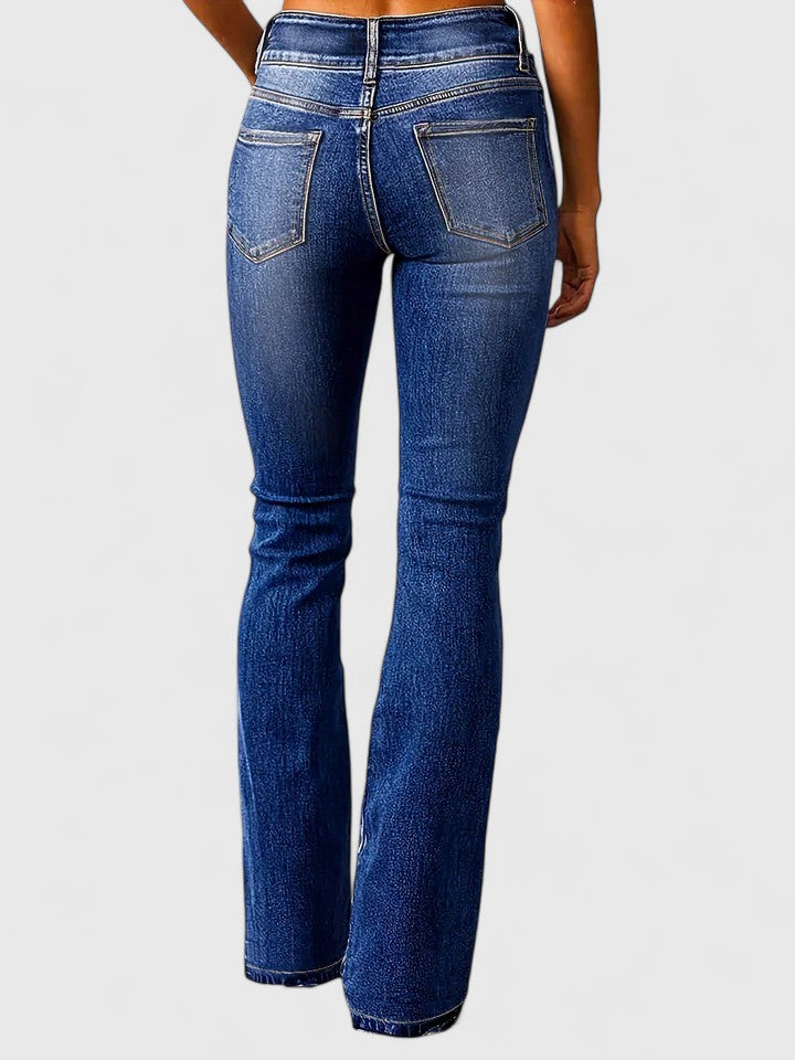 KORALYNNAE | Fitted flare pants with zipper detail