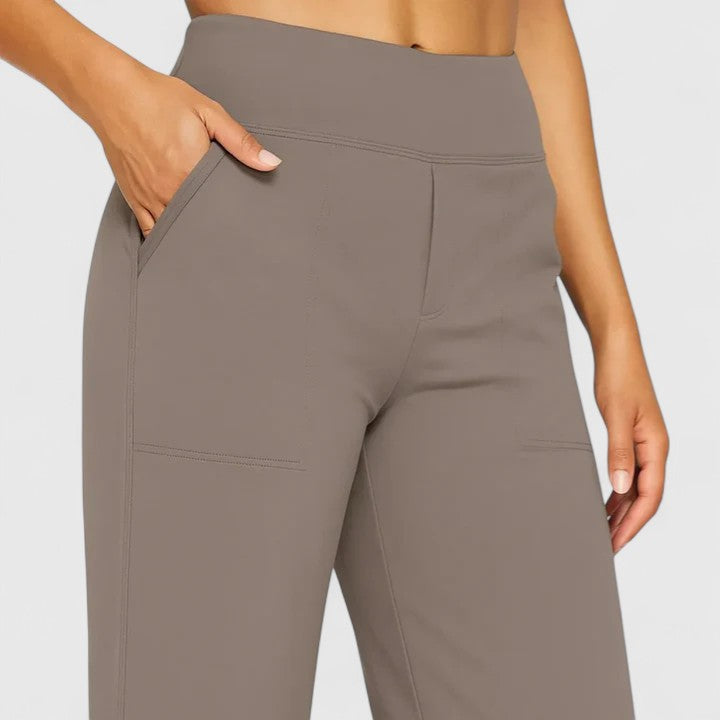 HILARY | Straight-leg pants with wide waistband