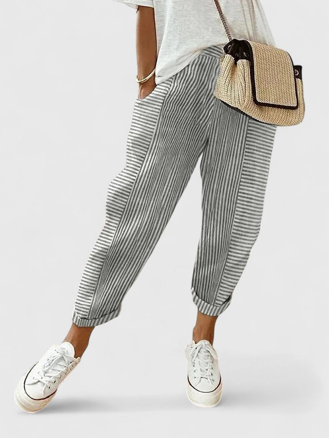 ELVIRA | Soft-touch pants with stretch waistband