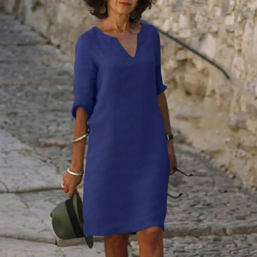 AMELIA | Midi dress with softly shaped waist