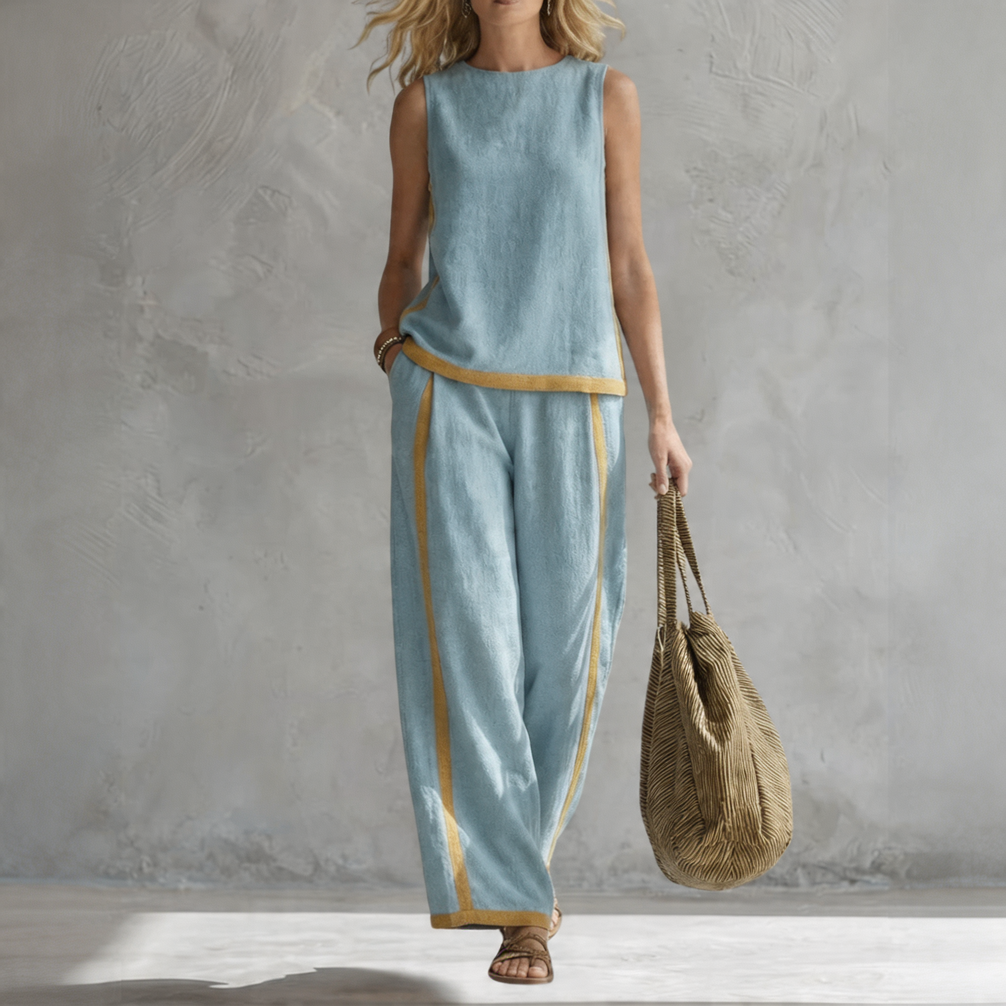 REAGAN | Relaxed co-ord set with wide-leg pants