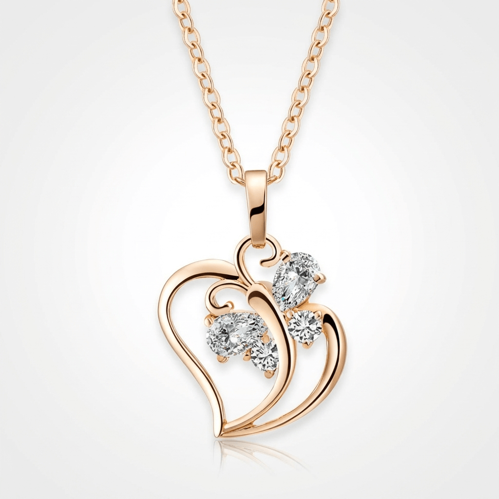 SWEETHEART | Gold-plated necklace with zirconia heart