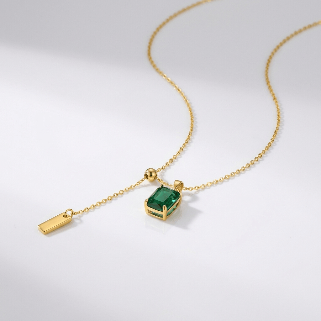 EDEN | Lariat necklace in polished titanium steel