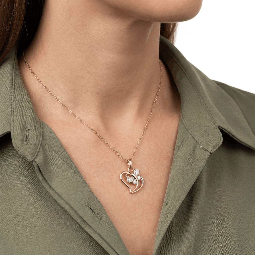SWEETHEART | Gold-plated necklace with zirconia heart