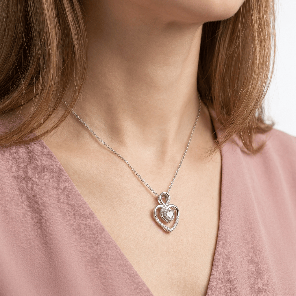 EDEN | Everyday zirconia heart pendant necklace