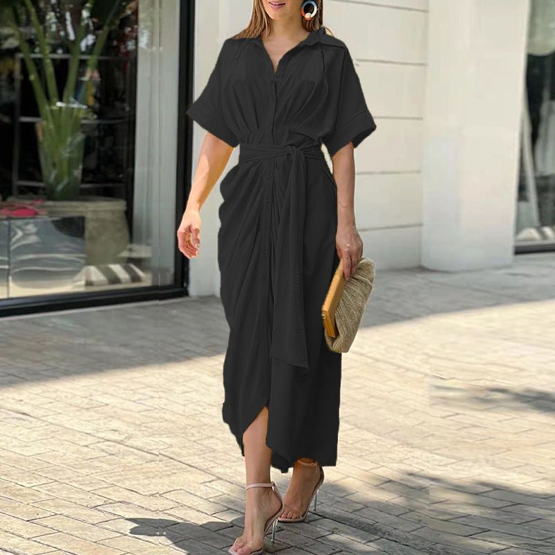 JENNY | Fitted midi dress with classic neckline
